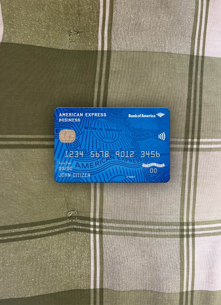 Download USA Bank of America AMEX business card photolook front Photoshop template